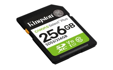 Kingston 256GB SDXC Canvas Select Plus Gen3 150MB/s C10 UHS-I U1 V10