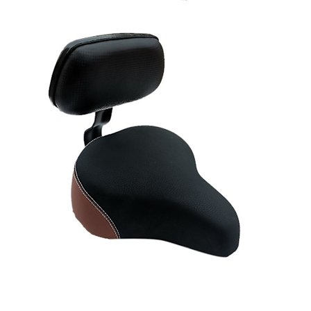 Cykelsadel med ryglæn, bred, kompatibel med sadel, kompatibel med ældre trehjulet cykel