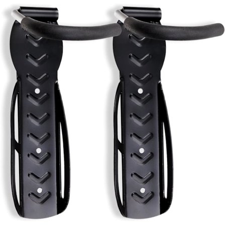 Sæt med 2 Sorte Cykelstativer - Cykelstativ, Vægbeslag - Til 2 Cykler