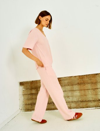 FREE/QUENT Fqlava-Pants - Pink - XL