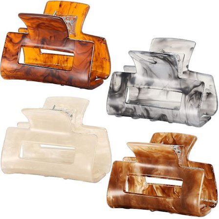 Claw Hair Clips Cutout Tortoise Claw Clips Hold Nonslip Hair Jaw 4pcs