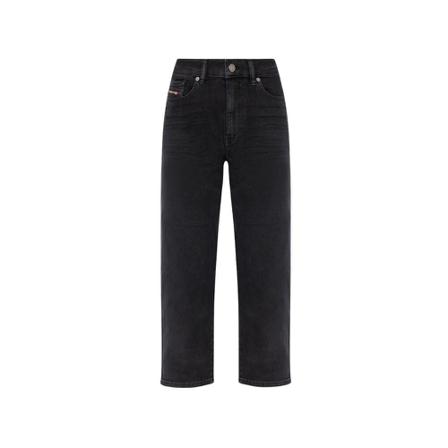 Diesel, Straight Jeans Zwart, Dames, Maat:W25 L32