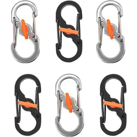 Carabiners Steel Ruostumaton Teräs S Karabiner S Muotoinen Avainrengas Klipsi Lukolla Reppuille Avaimille Tai Koiranmerkeille Kotiin Ulkoiluun 