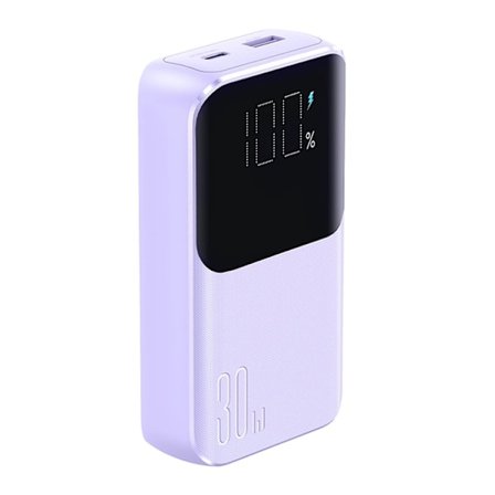 Joyroom Powerbank 10000mAh 30W med Lightning/USB-C Kablar - Lila
