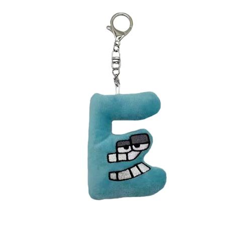A-Z Alfabetet Plysch Leksak Förskoleutbildning Engelska ABC Bokstav Fylld Djur Plushie Barnpresent Mobiltelefonväska Hänge 5