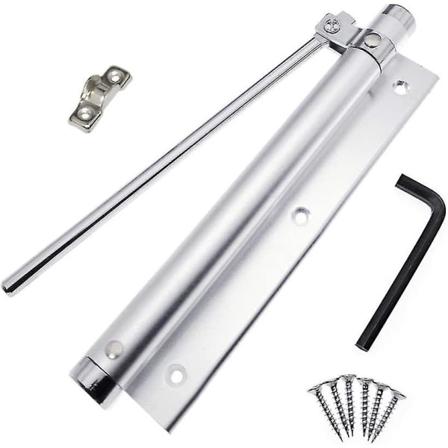 Dørlukker i aluminium, justerbar, overflate montert, automatisk lukkeanordning, 40 kg (1 stk) Shibaod