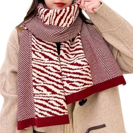 Dam lång mode klassisk rutig stor filt överdimensionerad mjuk chunky vinter varm halsduk snygga halsdukar wrap sjal(röd)