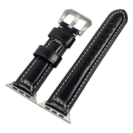 Apple Watch Series 4 40 mm klockarmband i läder - Svart