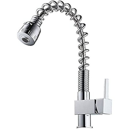 Kranen drar ut sprayhuvudet Kranen Fjädern drar vattnet Kranen drar ut sprayhuvudet Vattenkranen Den kalla vattenblandaren Blandaren