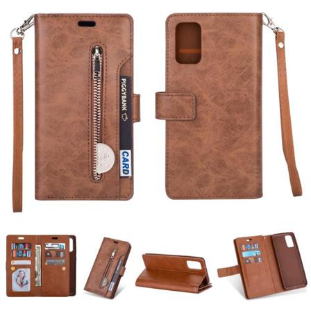 Samsung Galaxy A32 5g - Multifunktionellt Läder Fodral - Brun Brown Brun