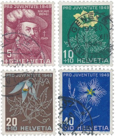 Schweiz 1949 - MICHEL 541/44 - Stemplet