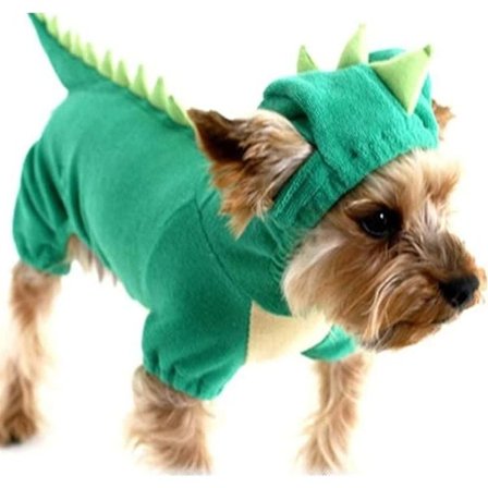 Dinosaur Design Kostyme for Hund Grønn Kjæledyrklær for Middels og Stor Hund Halloween Dinosaur Kostyme for Kjæledyr Hund(1 Pakke,L)