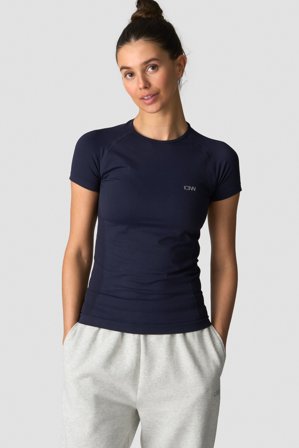 ICANIWILL - Define Seamless T-shirt Navy - Dames - sportkleding van ICIW