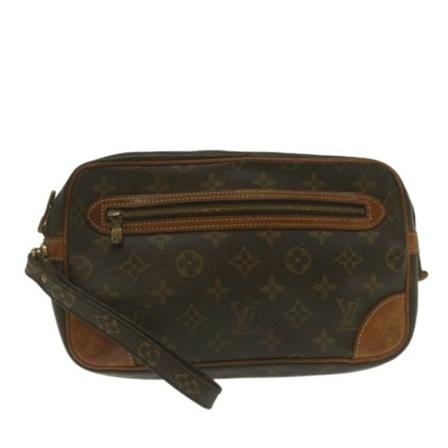 Louis Vuitton Vintage, Pre-owned Canvas Marly Dragonne Bruin, Dames, Maat:ONE Size,leer