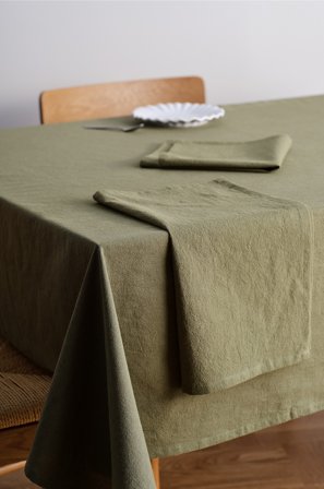 Jotex - Serviett Linmiks 2-pakke Olivengrønn - LINUS - Kjøp Servietter hos Jotex