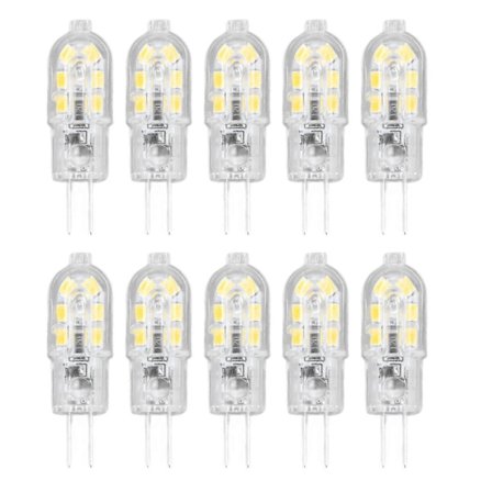 10 kpl G4 LED-lamppu Kirkkauden himmennys Korkea värintoisto Läpinäkyvä kuori Lamput maisemavaloille DC 12V Lämmin valo[D]