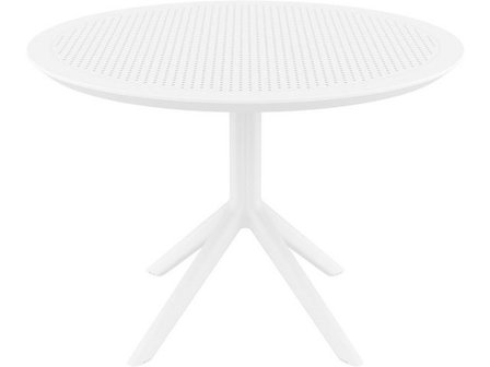 Bord SIESTA Sky runt 105cm vit - Lyreco - Kontorsmöbler och inredning - Utemöbler - Bord