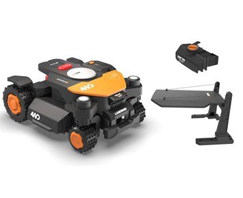 WORX Landroid Vision Cloud AWD 1000m² + Garage till Worx Landroid Vision Cloud + Kanttrimningskit till Worx Vision Cloud - Smart robotgräsklippare med