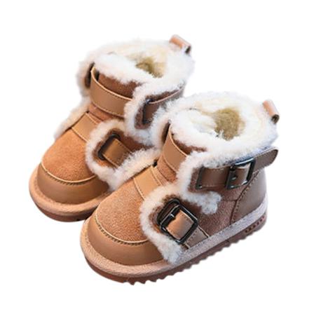 Unisex-barn Rund Tå Magic Tape Spänne Rem Fashion Bootie
