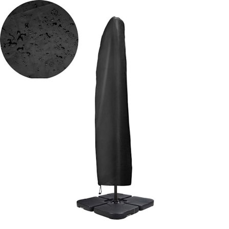 Beskyttende overtræk til parasol i sort Oxford-stof