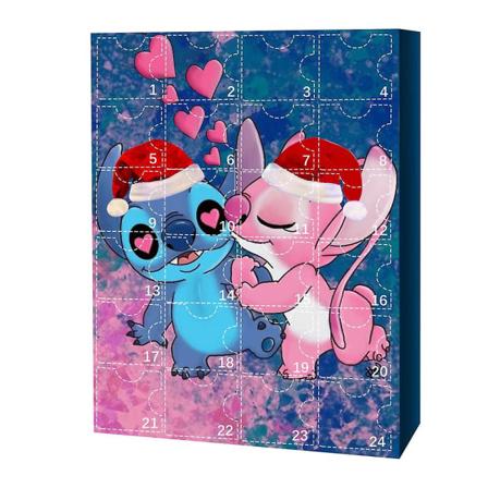 Adventtikalenteri 2023 Joulun lähtölaskenta 24 päivää Lilo & Stitch Minifiguurit Lelut