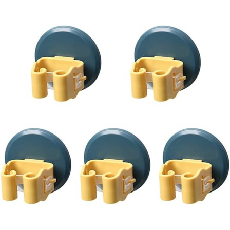 5-pack kvastfästen väggmonterade kvastgrepp självhäftande moppställ kvast och sopskyffelhängare