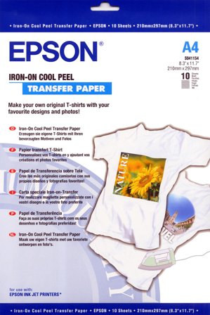 Epson Cool Peel T-Shirt - påstrykningsbilder - 10 stk - A4