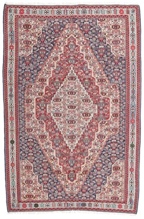 Tejida A Mano Kilim Senneh Fine Alfombra 148X225 Oriental De Lana Rojo/Beige Pequeño