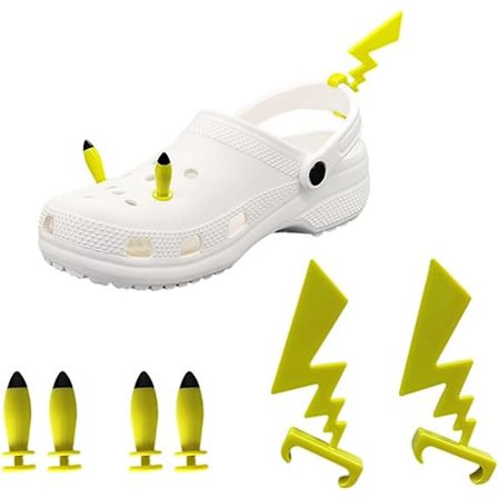 6 st skosmycken för Croc-berlocker, dekoration för träskor, tecknad anime