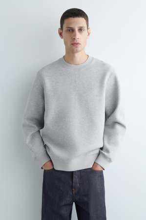 COS Homme Sweat En Néoprène (Scuba) in Gris