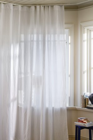 Jotex - Gardin Linmiks 1-lengde Ekstra Bred Hvit - LINA - Kjøp Lingardiner hos Jotex