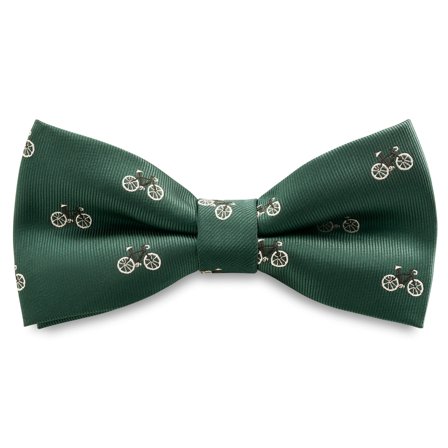 Motos | Green Bicycle Pre-Tied Bow Tie for Men - Pre-tied bow ties