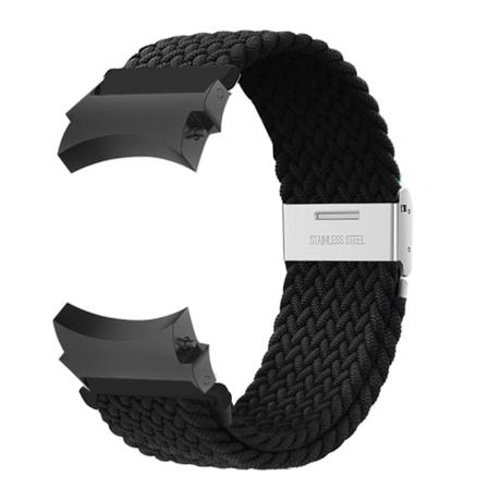 20mm band för Samsung Galaxy Watch 4/5/6/ pro/klassisk 45mm 44mm 40mm 43mm 47mm Inga luckor nylon correa Galaxy watch 6 armband- Perfet Black