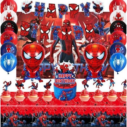 Spindelmannen Party Dekoration, Spindel Hjälte Ballong Party Dekoration, Party Dekoration Kit Barn