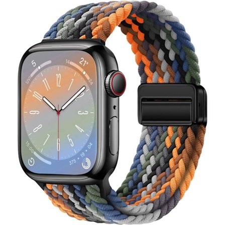 Sport Solo Loop kompatibel med Apple Watch Band 38mm 40mm 41mm 42mm 44mm 45mm 49mm for Women Men Justerbar Series SE 9 8 7 6 5 4 3 Ultra 2-WELLNGS