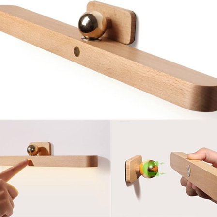 LED badeværelsesspejl 4W USB genopladelig lys træskab lys touch dæmpbar