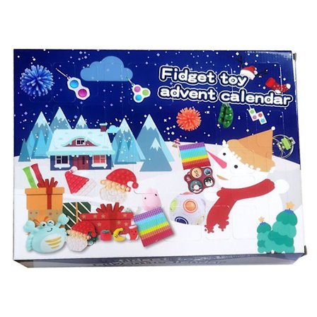 Joulukalenteri 24 päivän lähtölaskenta Fidget Stressilelu Lapsille Yllätyslahja