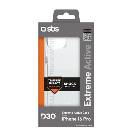 SBS Extreme Active D3O-fodral för iPhone 16 Pro - Transparent