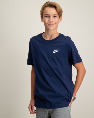 Nike K Nsw Tee Emb Futura Lbr Blau T-Shirts Jungen - Kids Brand Store