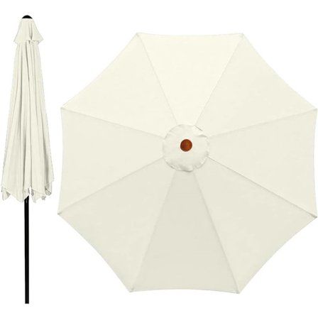 Erstatning parasolltrekk - 300 cm - 8 ribber - Erstatning parasolltrekk - Vanntett - UV-beskyttelse - Erstatningstrekk for hageparasoll