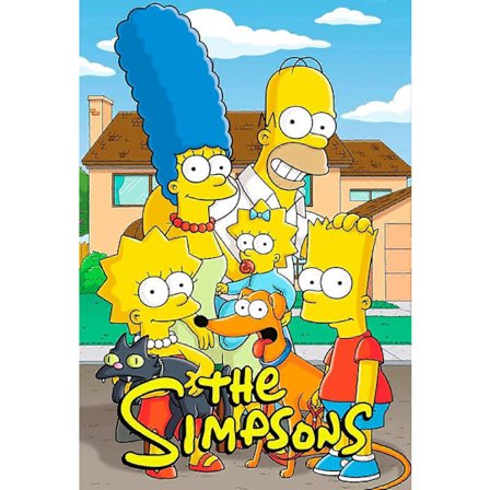 Tegnefilm The Simpsons 300/500/1000 Brikker Træpuslespil til Voksne Familie Ældre The Simpsons Dekor Puslespil til Familie Kunst Dekor[D]
