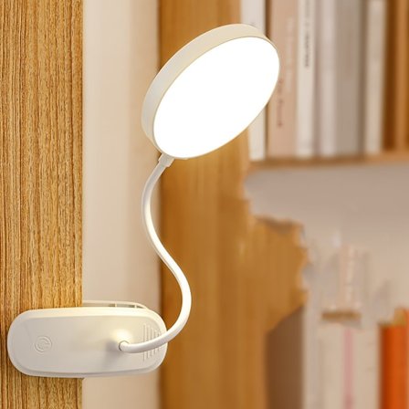 USB Genopladelig Clip-on Lampe LED Læselampe Skrivebordslampe