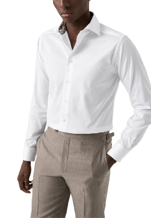 Eton Signature Twill-skjorta Slim Fit Skjortor Herr Vit 39