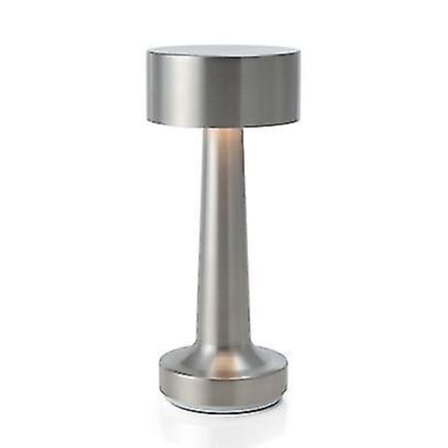 Uppladdningsbar bordslampa med touchsensor (silver)