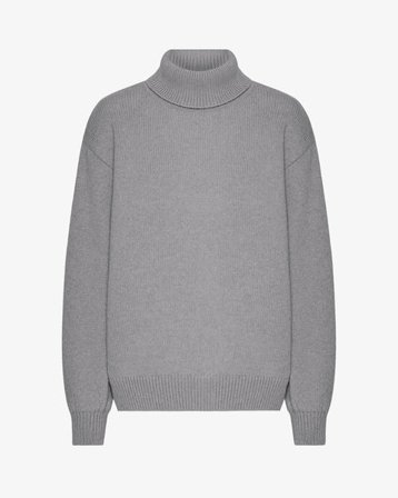 Merino Wool Turtleneck - Heather Grey - Female - XL