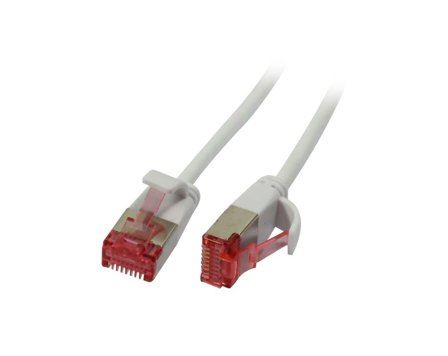 SYNERGY Patchkabel RJ45, CAT6 250Mhz, 0,25m weiss, U/FTP, slimline rund d=3,6mm, Synergy 21