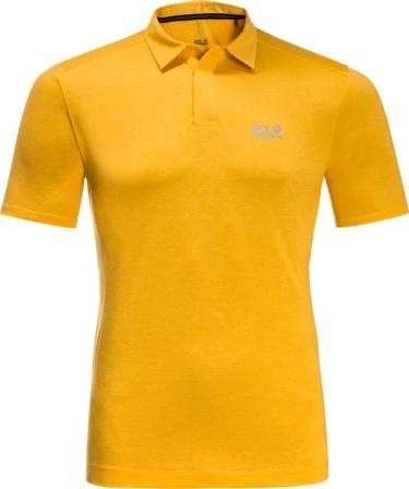 Jack Wolfskin Men's Pack & Go Polo Men short-sleeved sweaters Yellow M