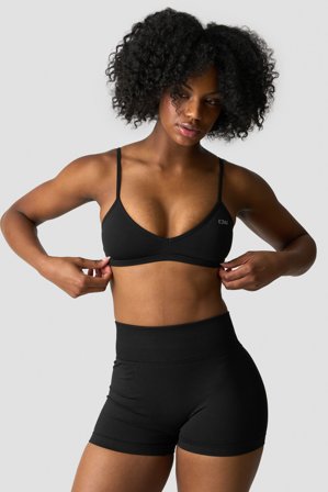ICANIWILL - Minimal Sports Bra Black - Dame - ICIW