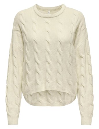 ONLY Onljeanett Life Ls Cable O-Neck Cc Knt - Cream - L