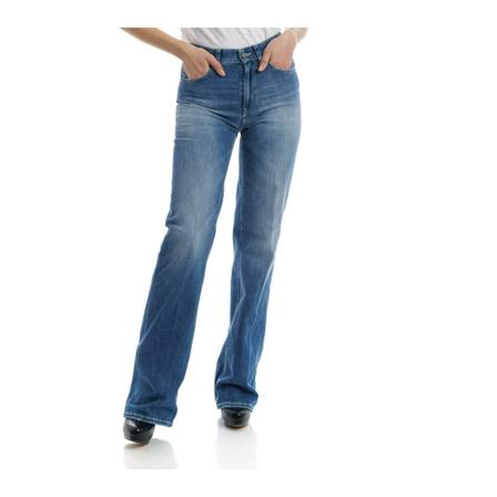 Dondup, Straight Trousers Blauw, Dames, Maat:W29,stretch